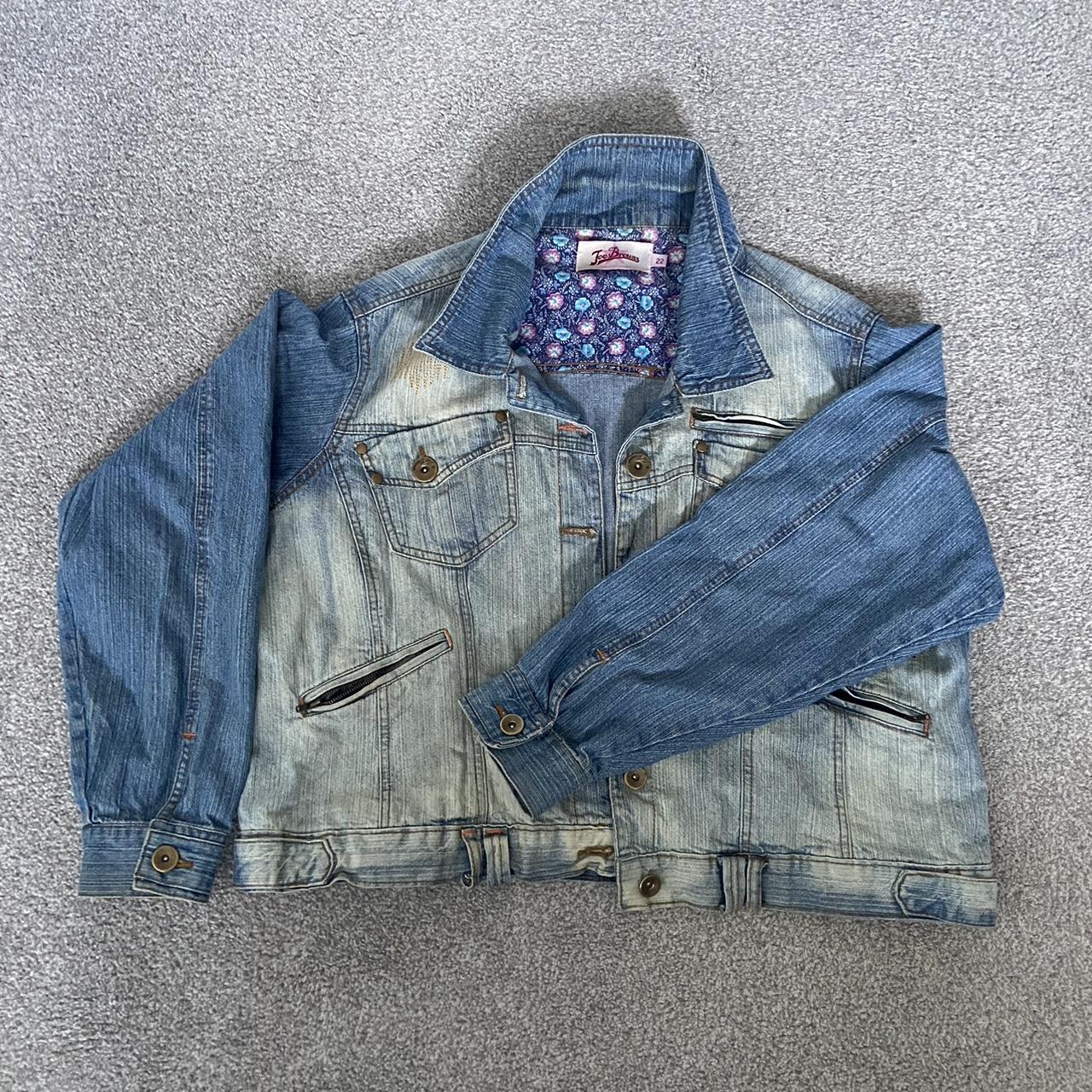 Joe Browns Women's Blue and Gold Jacket | Depop