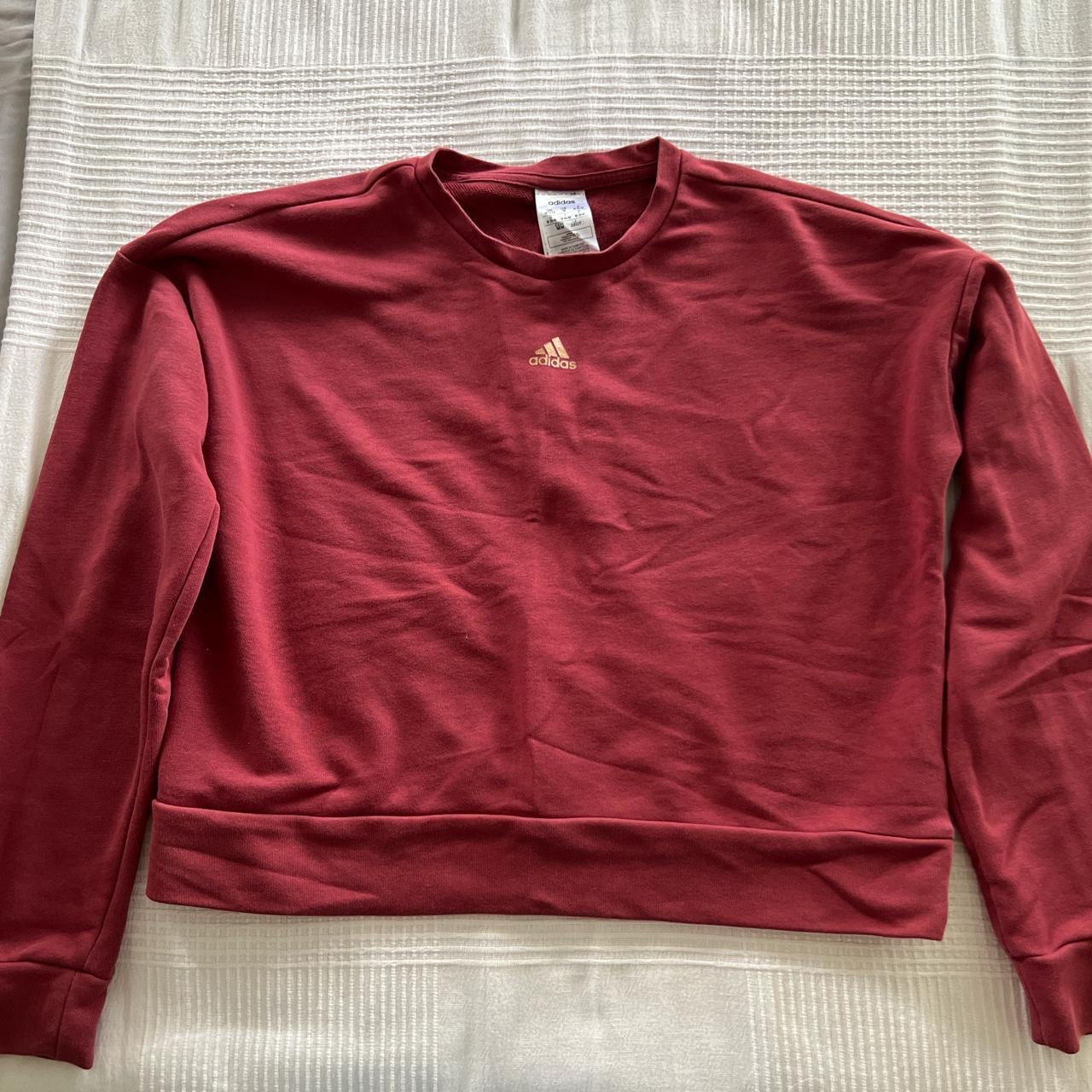 Adidas Outdoor Women's Red Sweatshirt Depop