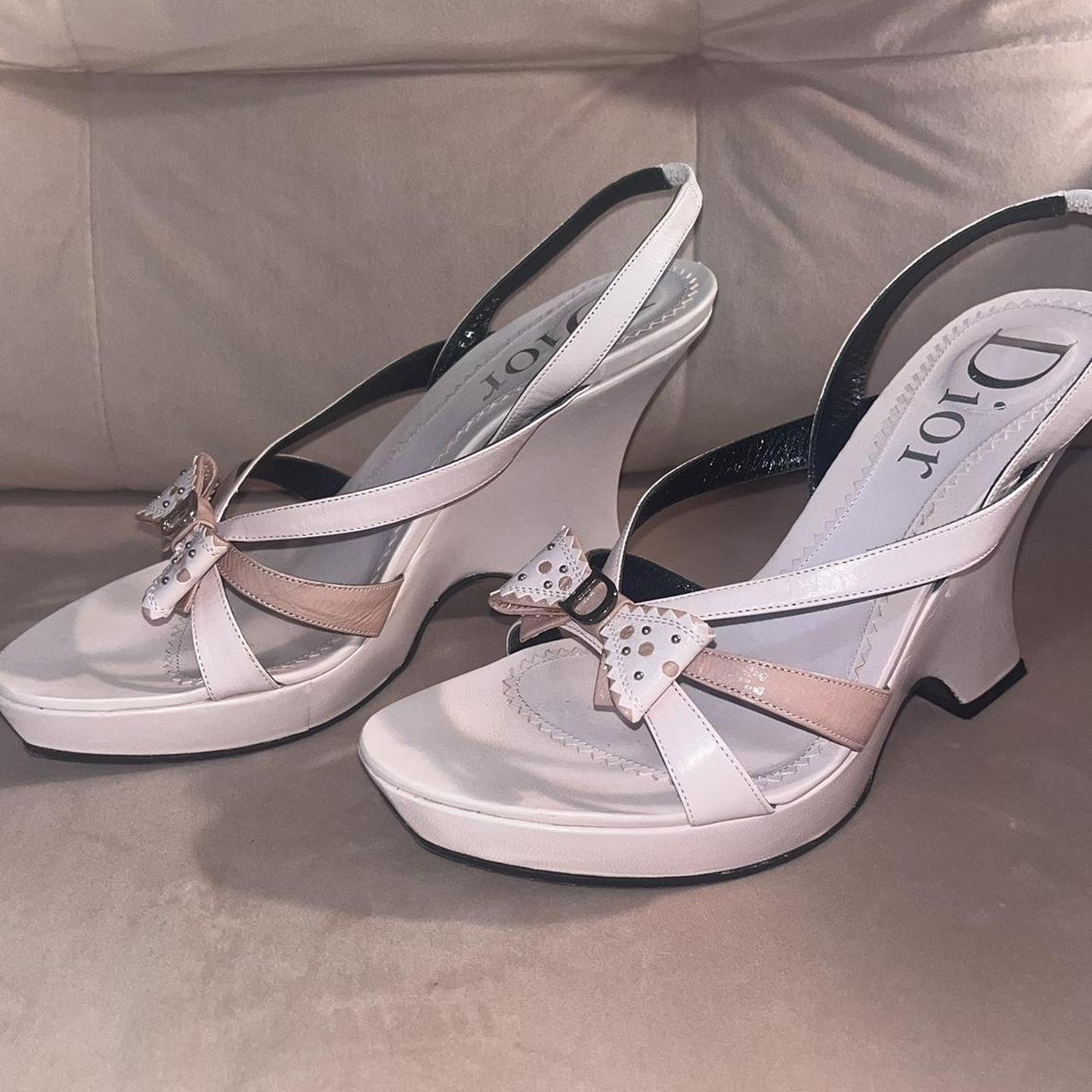 Vintage Louis Vuitton taupe satin sandal heels. Rare - Depop