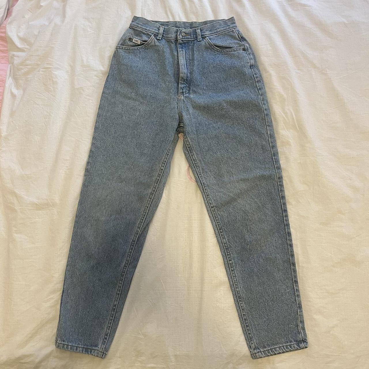 Vintage light wash baggy Lee jeans. High waisted c... - Depop