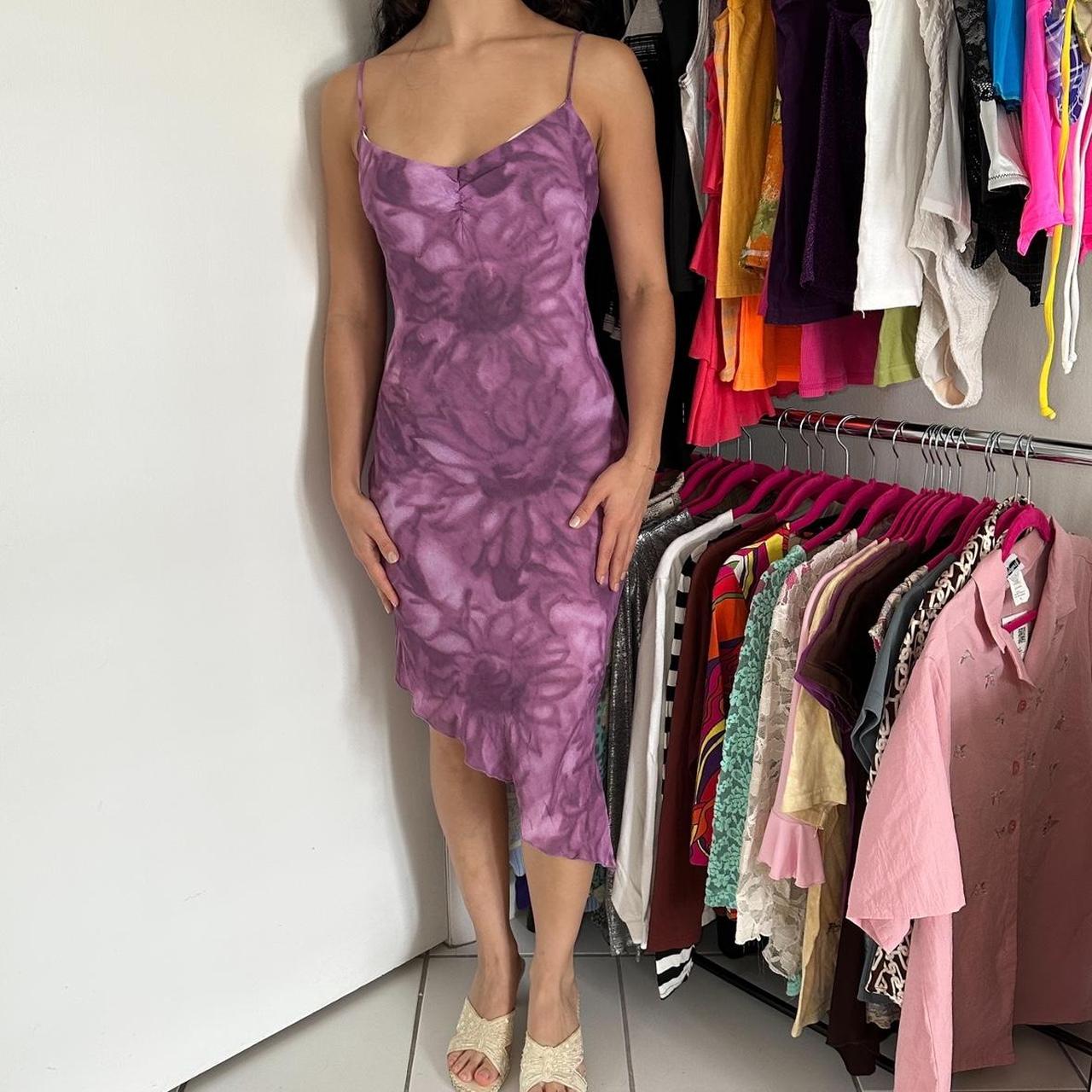 💜Purple Sunflower Asymmetrical Dress💜 Size 2 dress... Depop