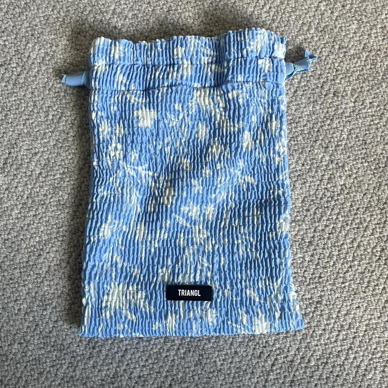 Triangl Women's Blue and White Bikinisandtankinisets Depop