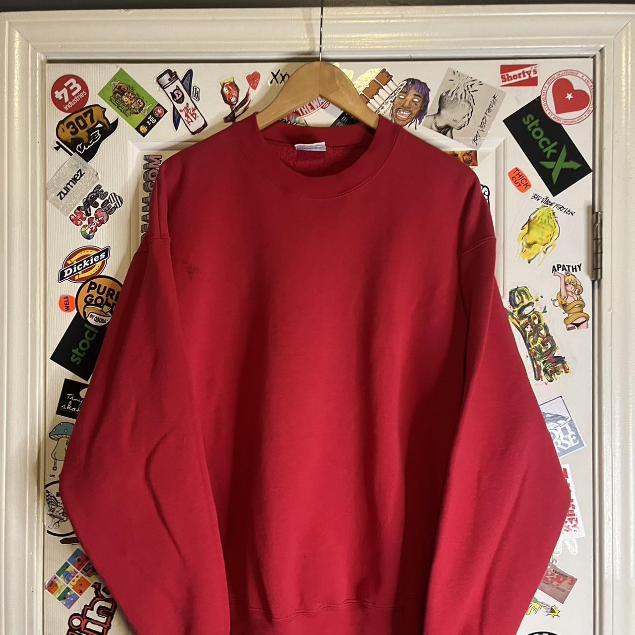 Vintage red store sweatshirt