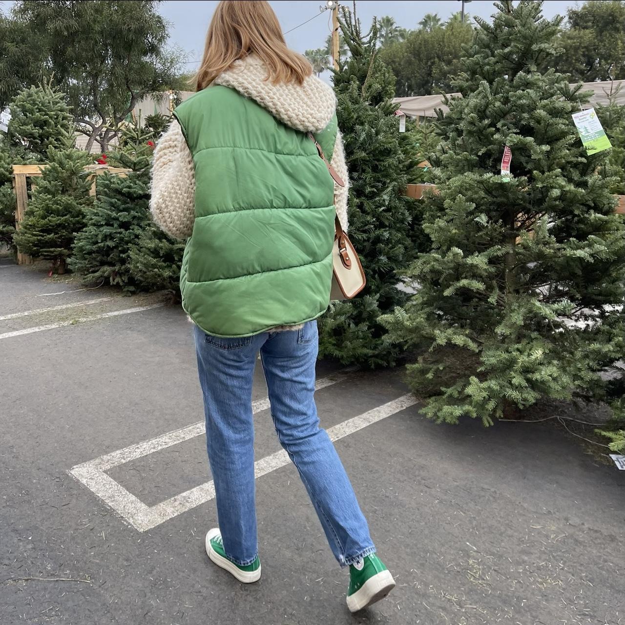 Men’s vintage green puffer vest. No flaws. Oversized... Depop