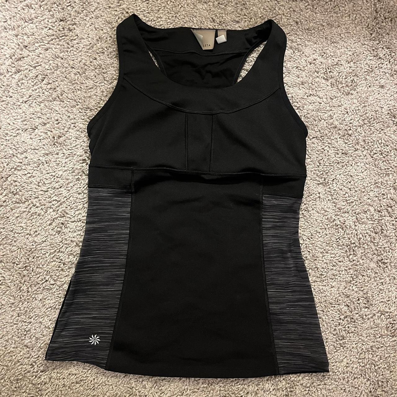Athleta Women's Black and Grey Vest Depop