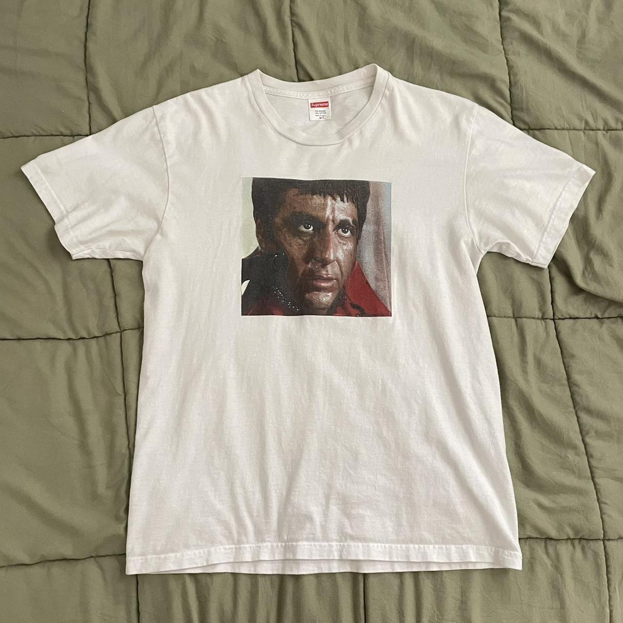 Supreme Men's White and Red T-shirt | Depop