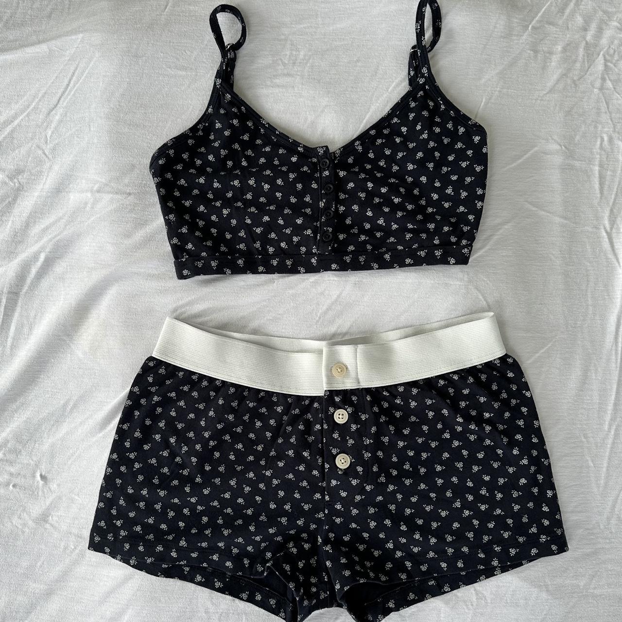 brandy melville matching pj set new with tags navy... - Depop