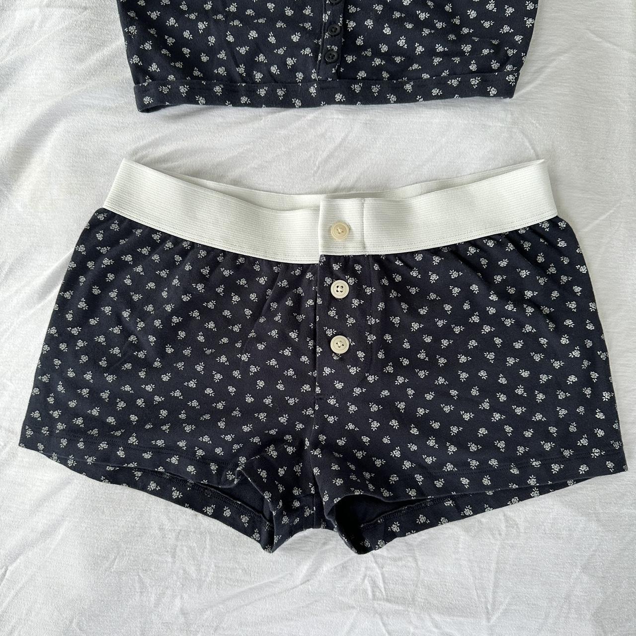 Brandy Melville Matching Pj Set New With Tags Navy Depop