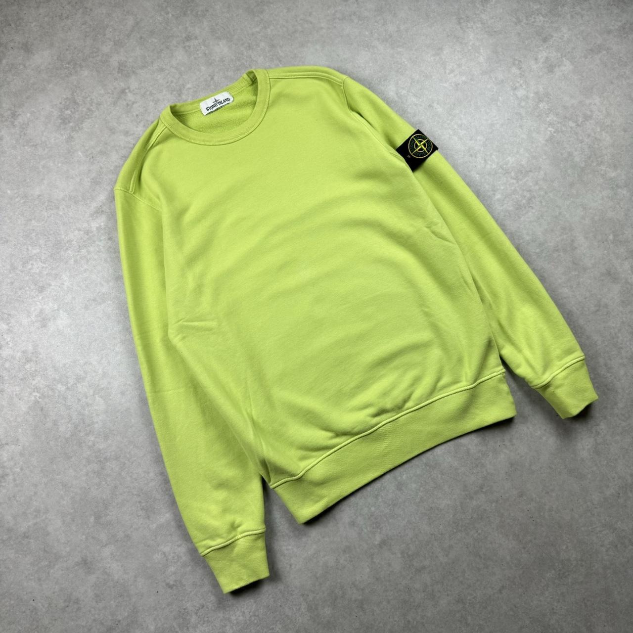 Stone island hotsell lime green sweatshirt