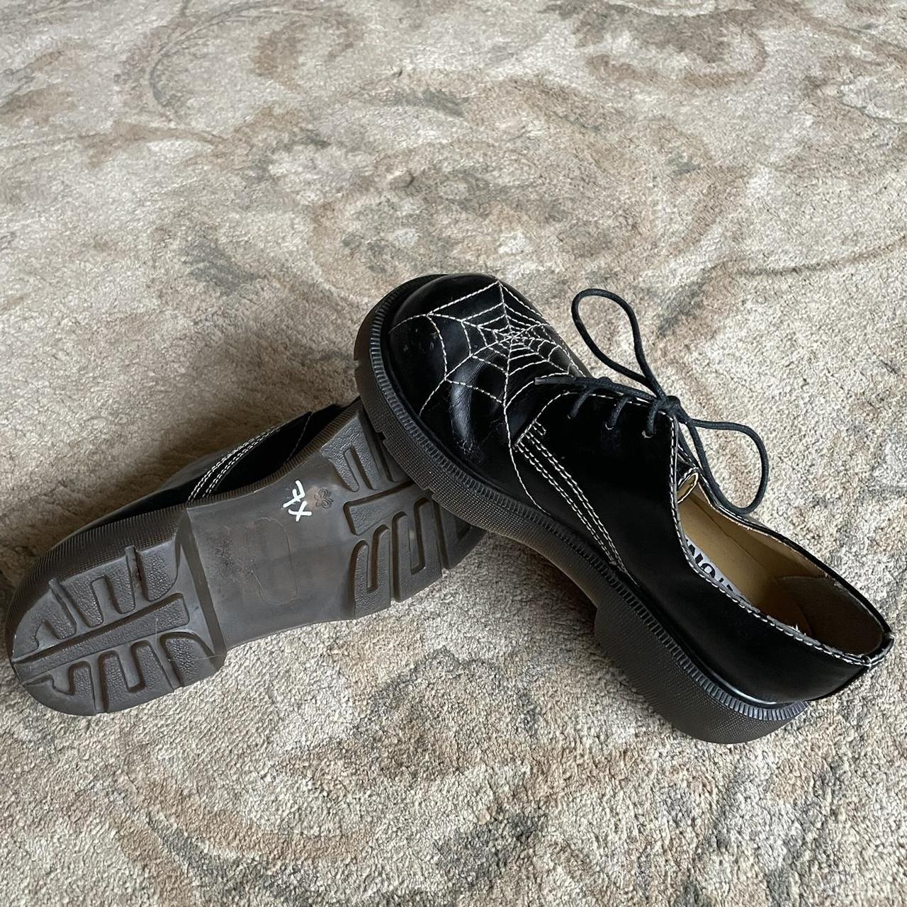 Women's Black and Cream Brogues Depop