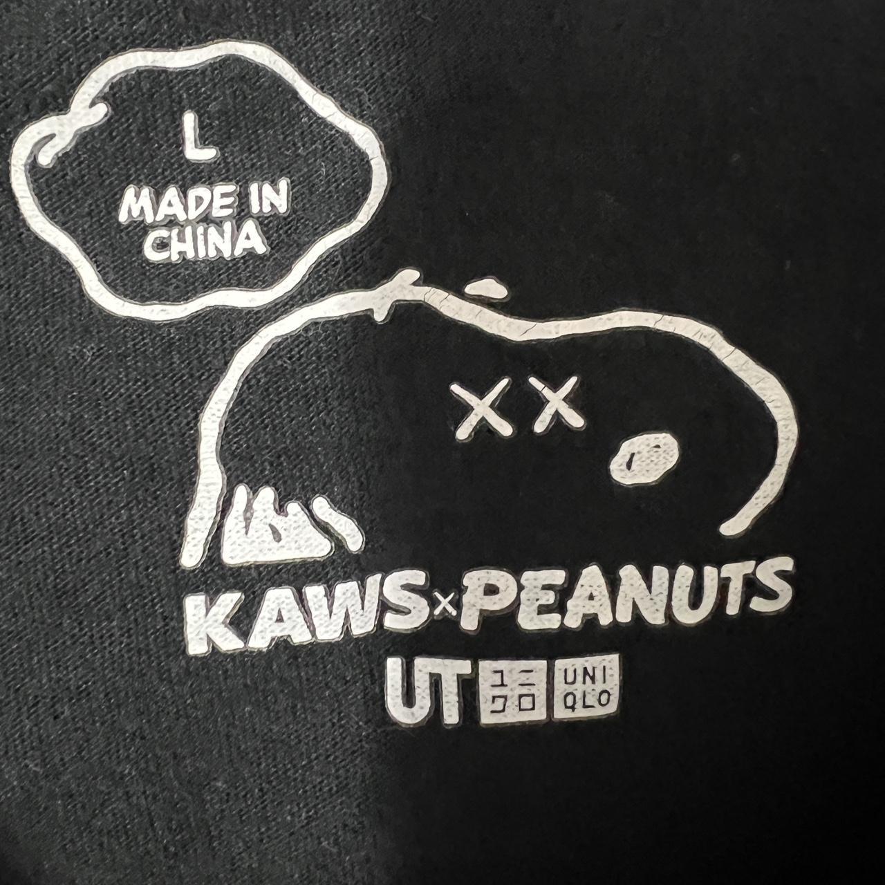 Kaws Men's Black and White T-shirt (3)