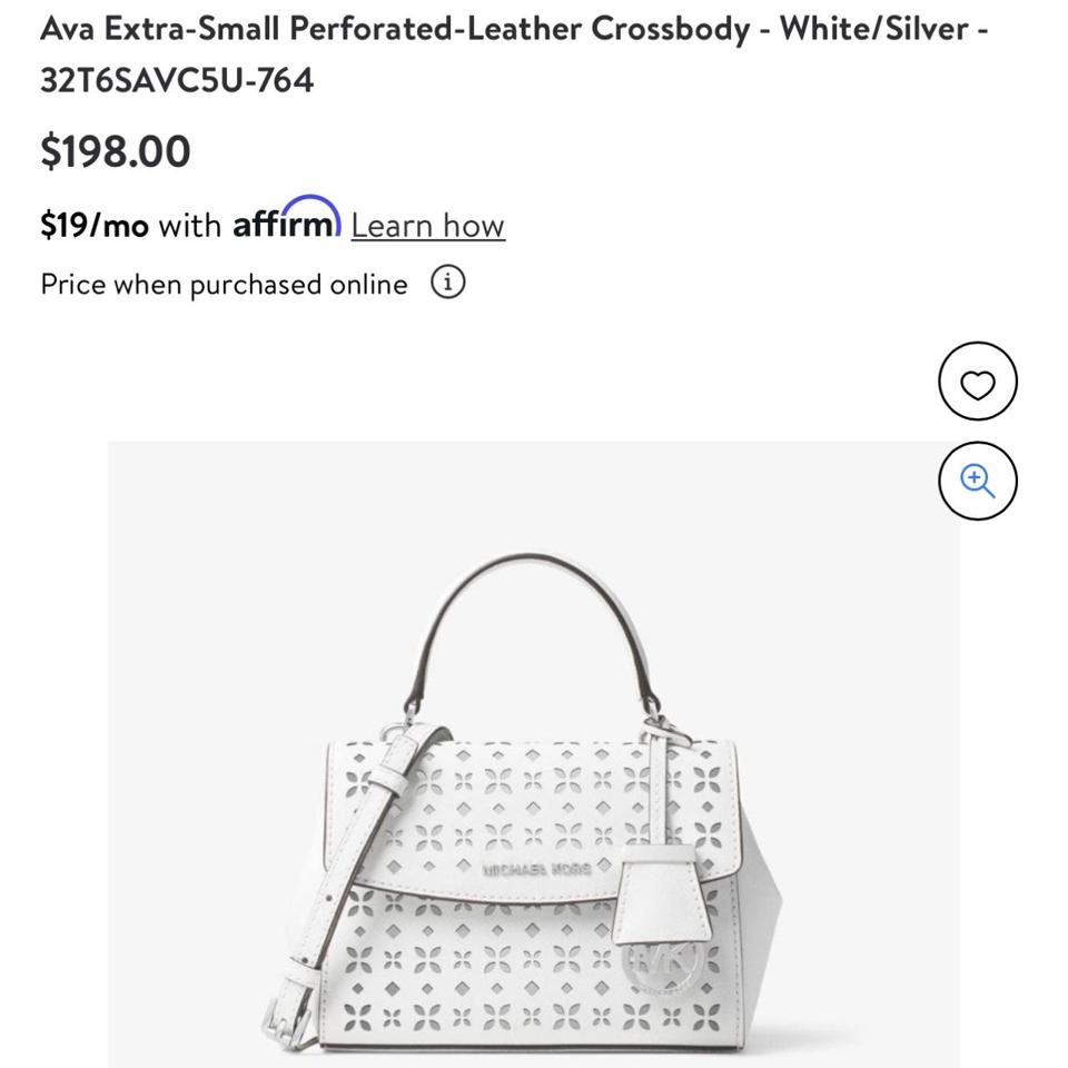 Michael Kors 'ava' Extra Small Perforated Leather Crossbody Bag