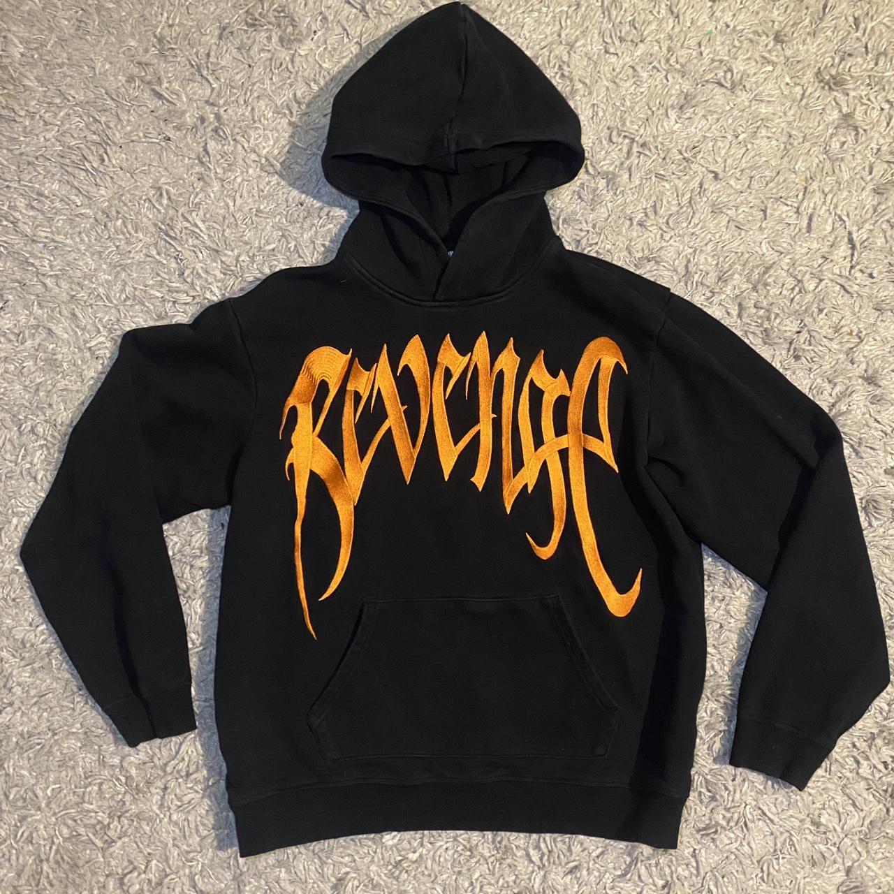 Medium Orange Embroidered Revenge Hoodie revenge