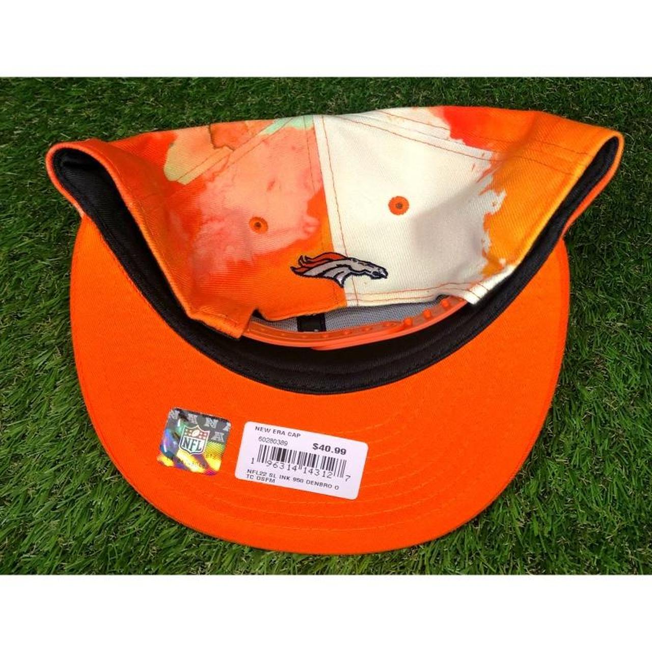 Denver Broncos New Era 2022 Sideline 9FIFTY Ink Dye Snapback Hat - Orange