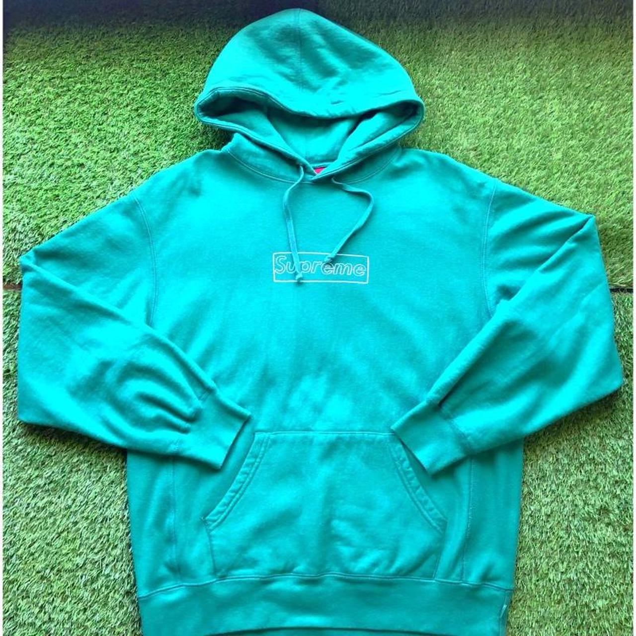 Turquoise 2024 supreme hoodie