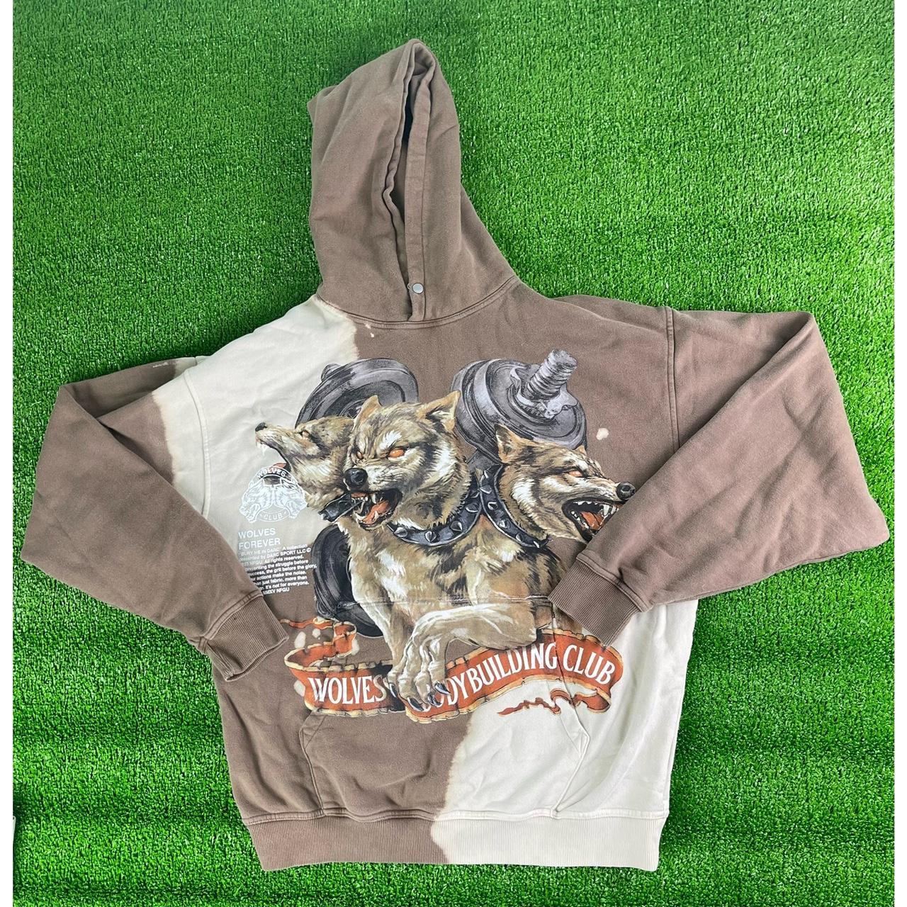 Darc Sport Wolves Club Brown Tie Dye Graphic... Depop