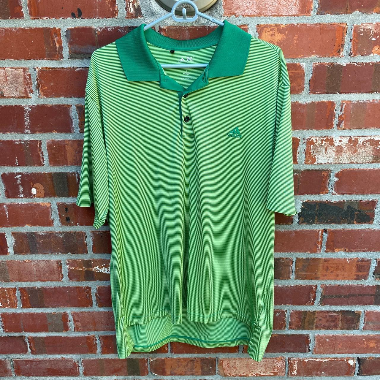Adidas Men's Green Poloshirts Depop