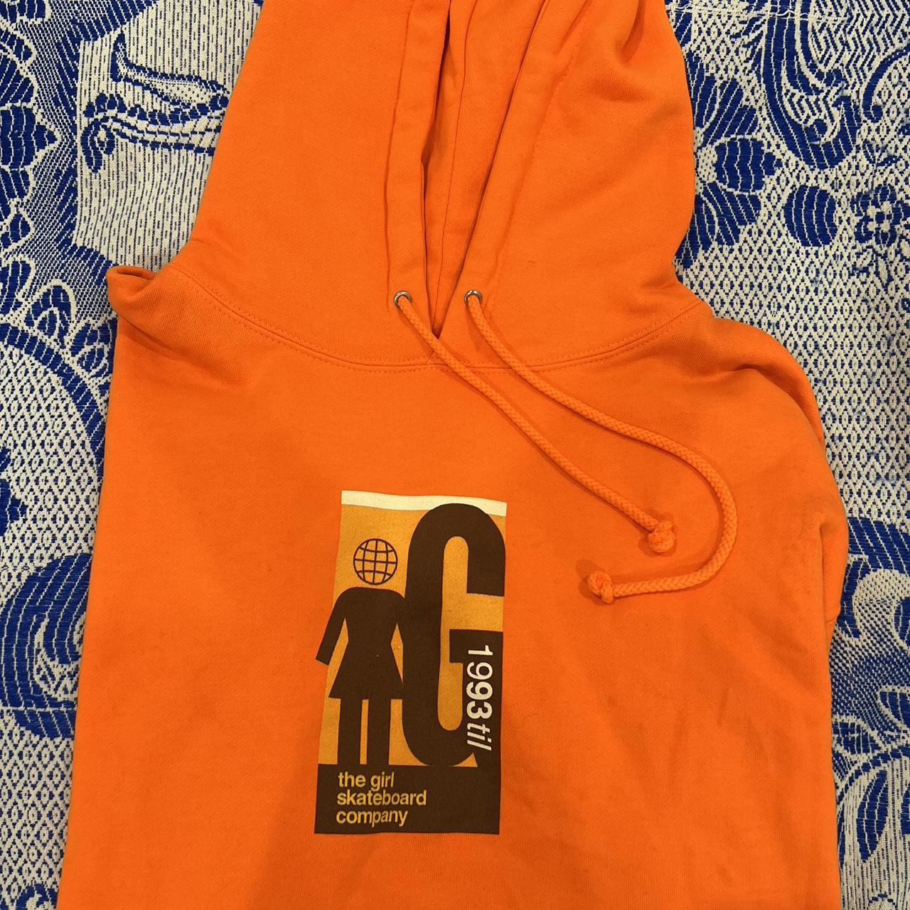 The girl skateboard company orange hoodie The... Depop