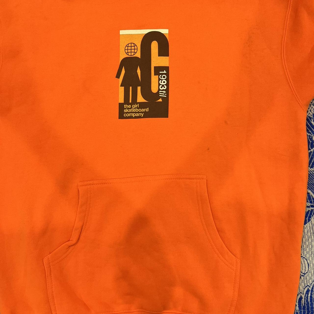 The girl skateboard company orange hoodie The... Depop