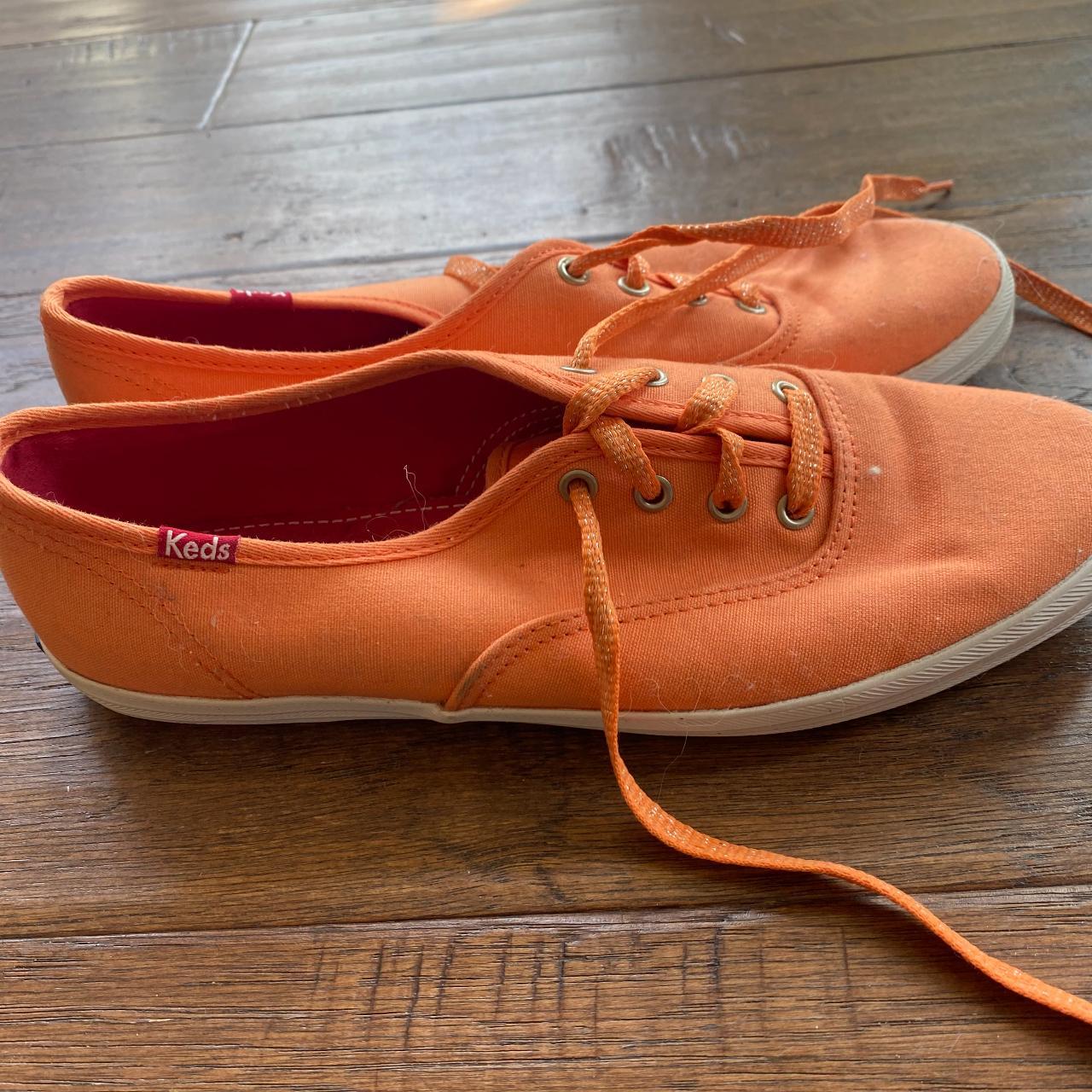 keds orange canvas sneakers