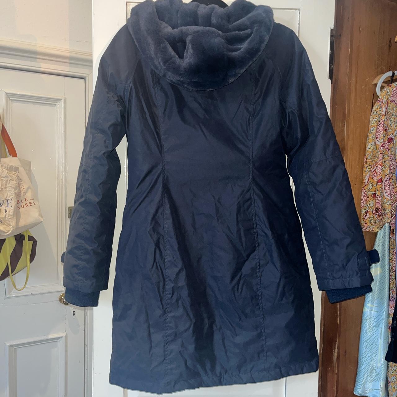 Aritzia Women's Navy Coat Depop