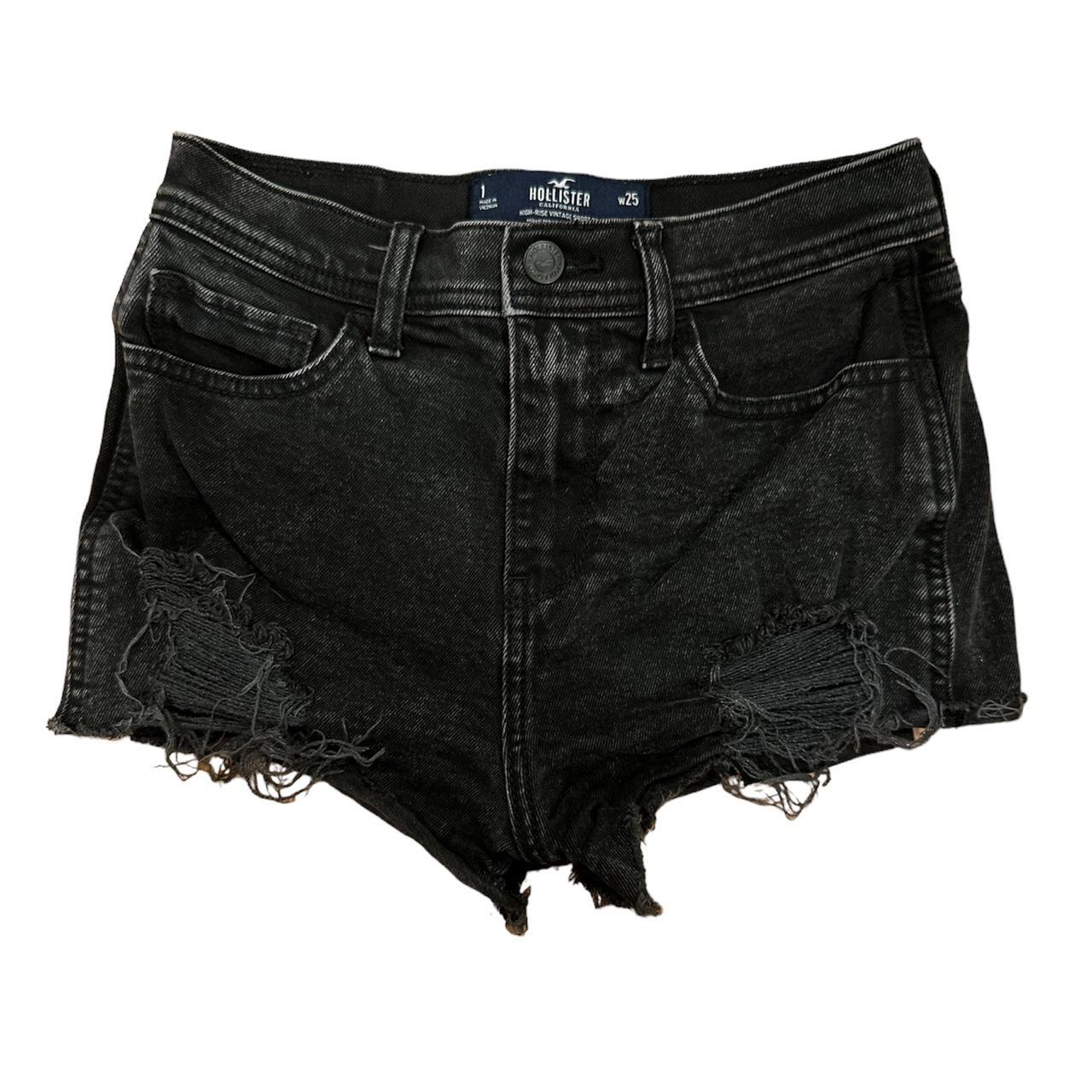 Hollister black jean shorts