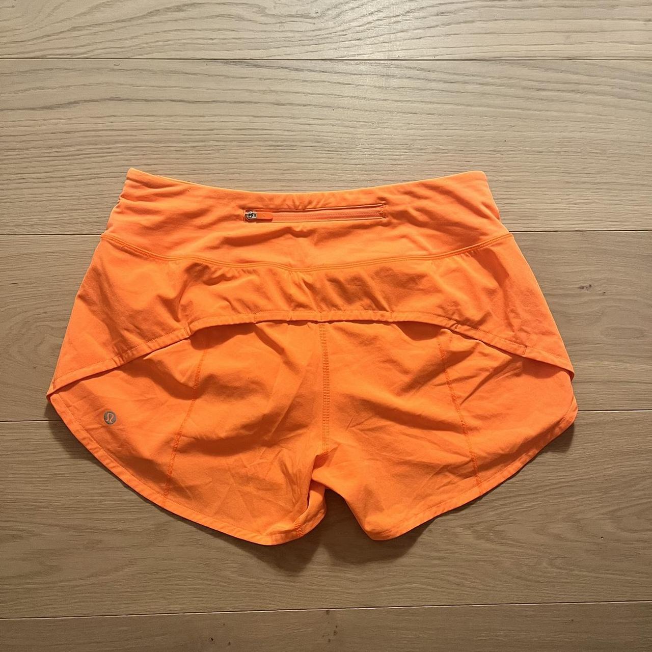 orange lululemon align 6 inch shorts size 6, worn - Depop