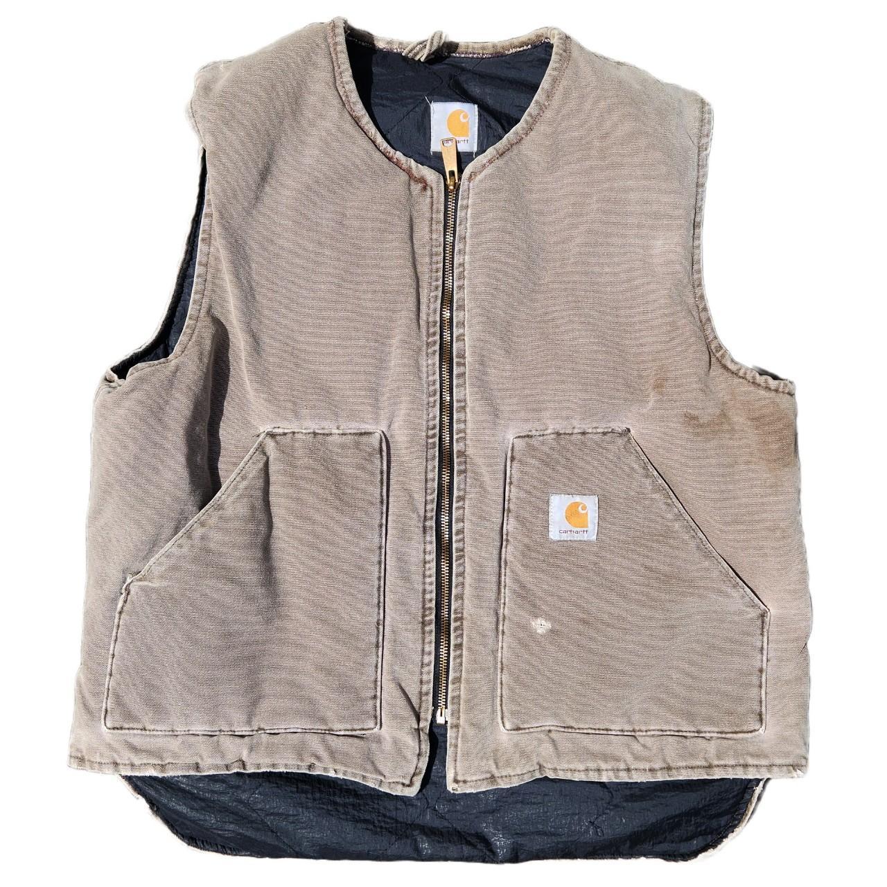 Vintage official Carhartt vest, size Men's Large... - Depop