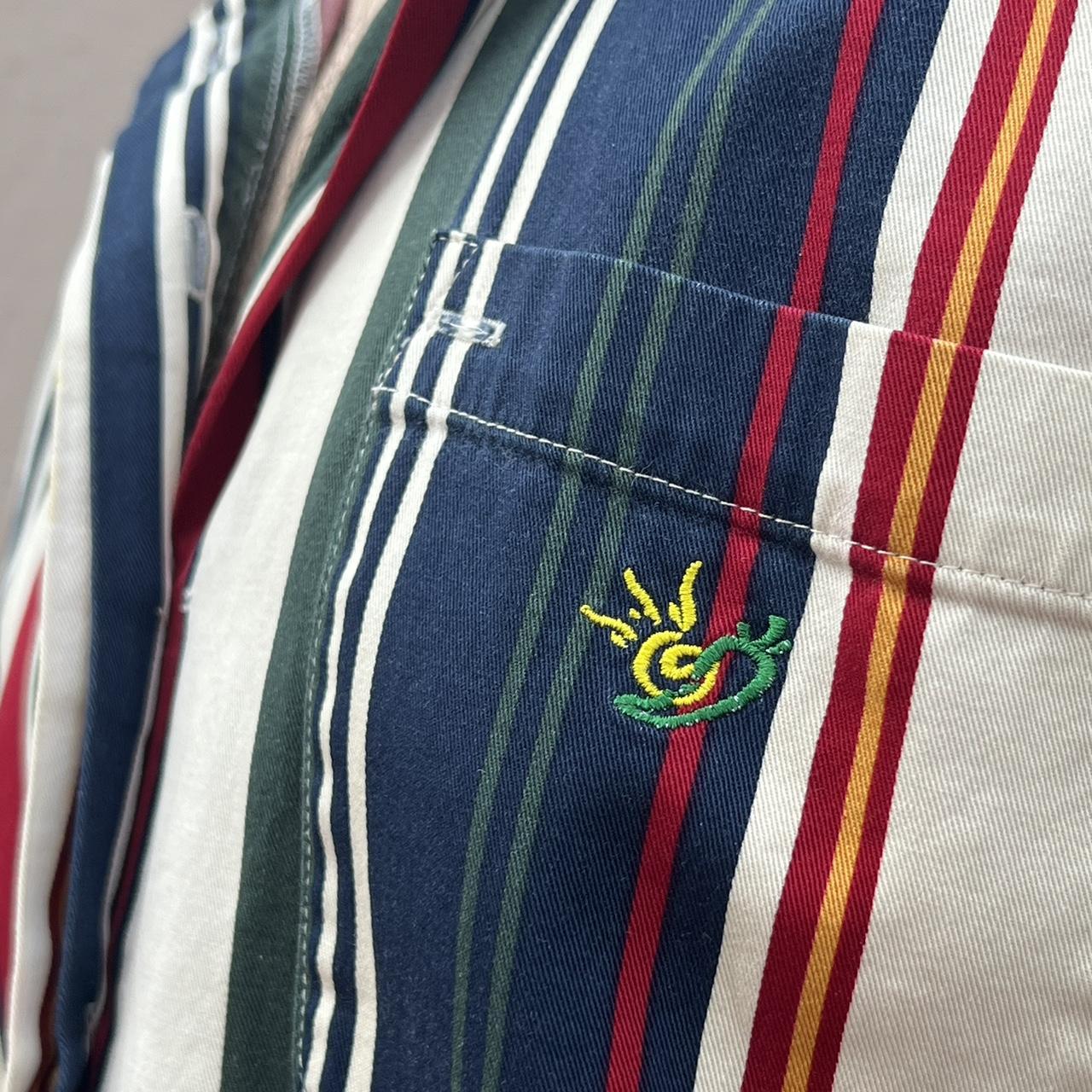 Vintage 90's Official Taco Bell Striped Button-Up | Depop