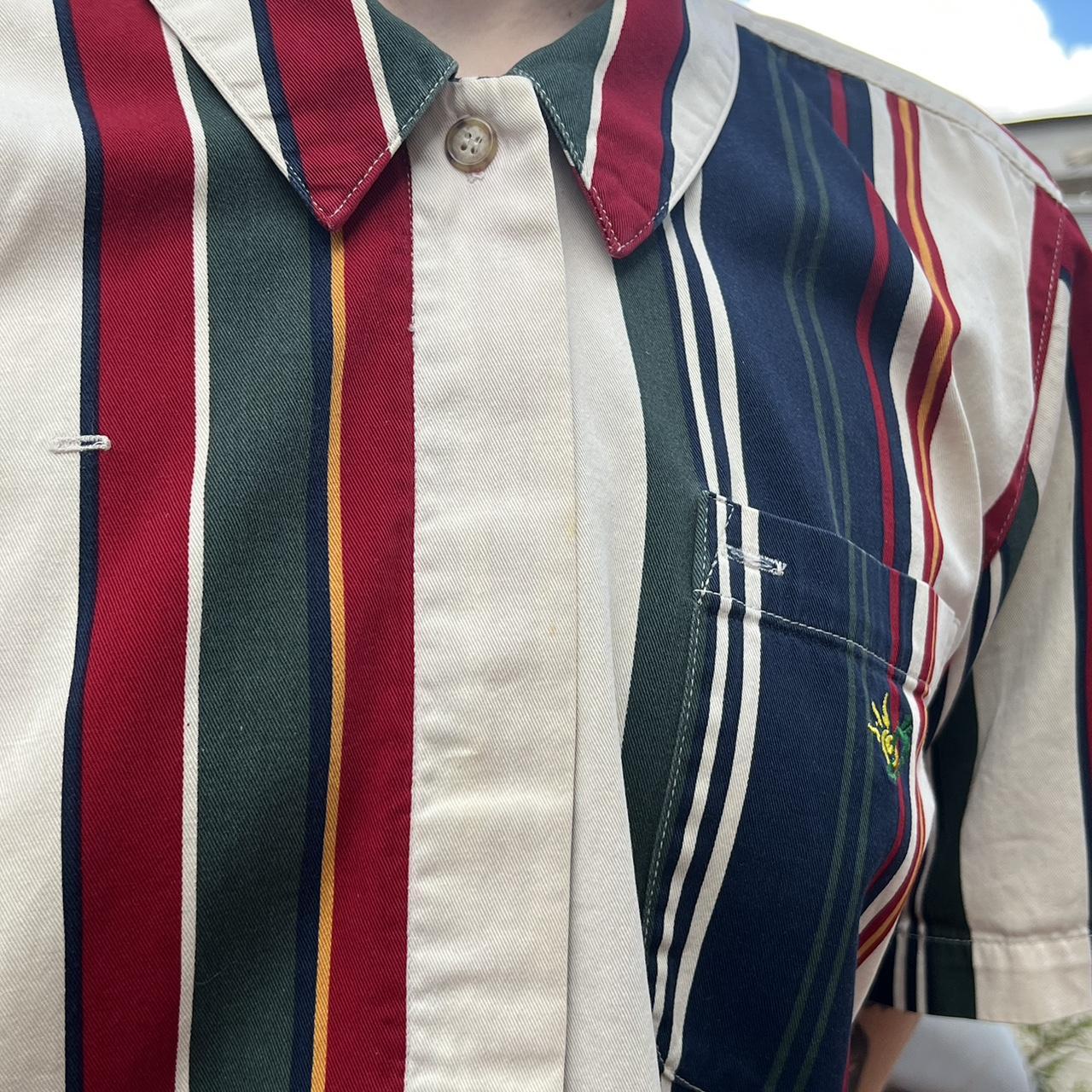 Vintage 90's Official Taco Bell Striped Button-Up | Depop