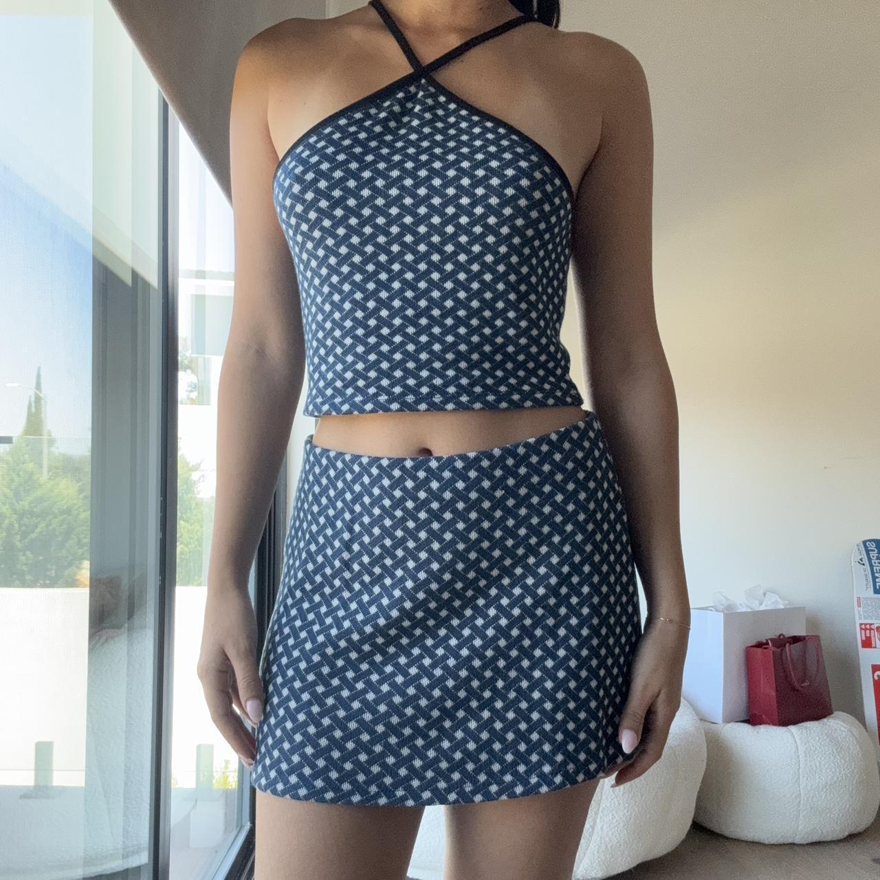 super cute matching skirt and halter top Depop