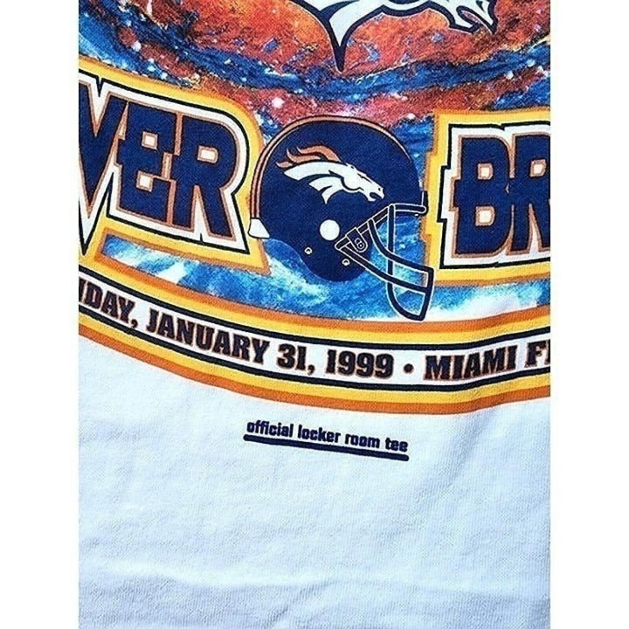 Y2K Denver Broncos Navy Tee This NFL Shop shirt is - Depop