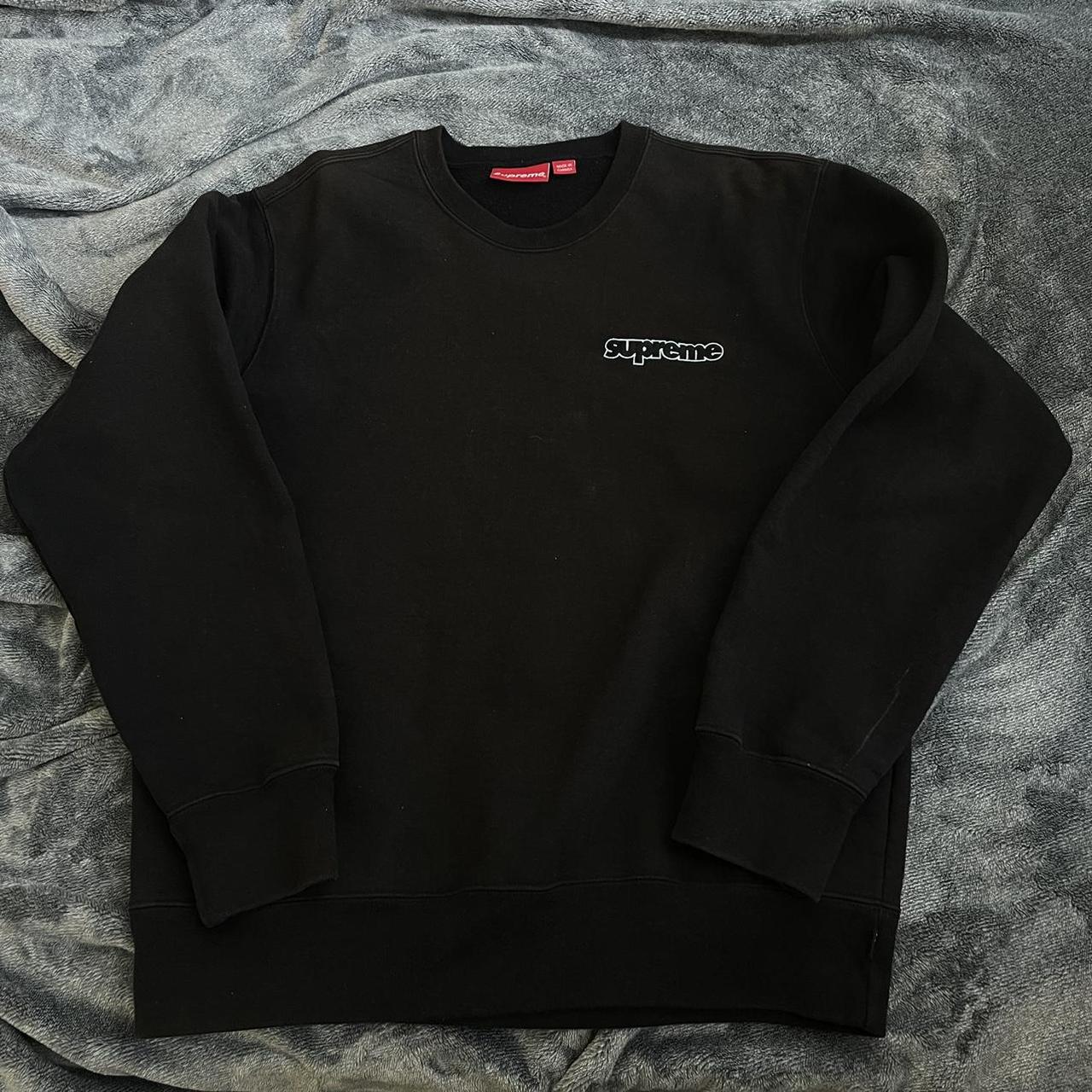 Black Supreme Connect Crewneck Sweatshirt FW18 Size. Depop