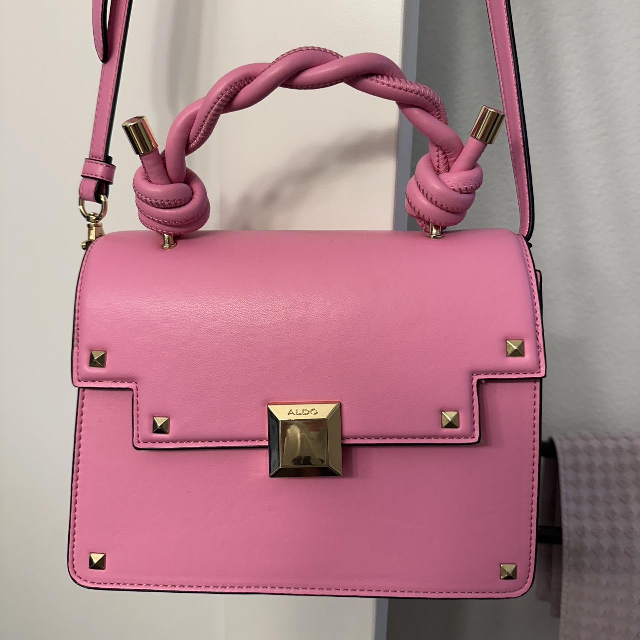 Pink and gold Aldo crossbody bag with adjustable | Depop