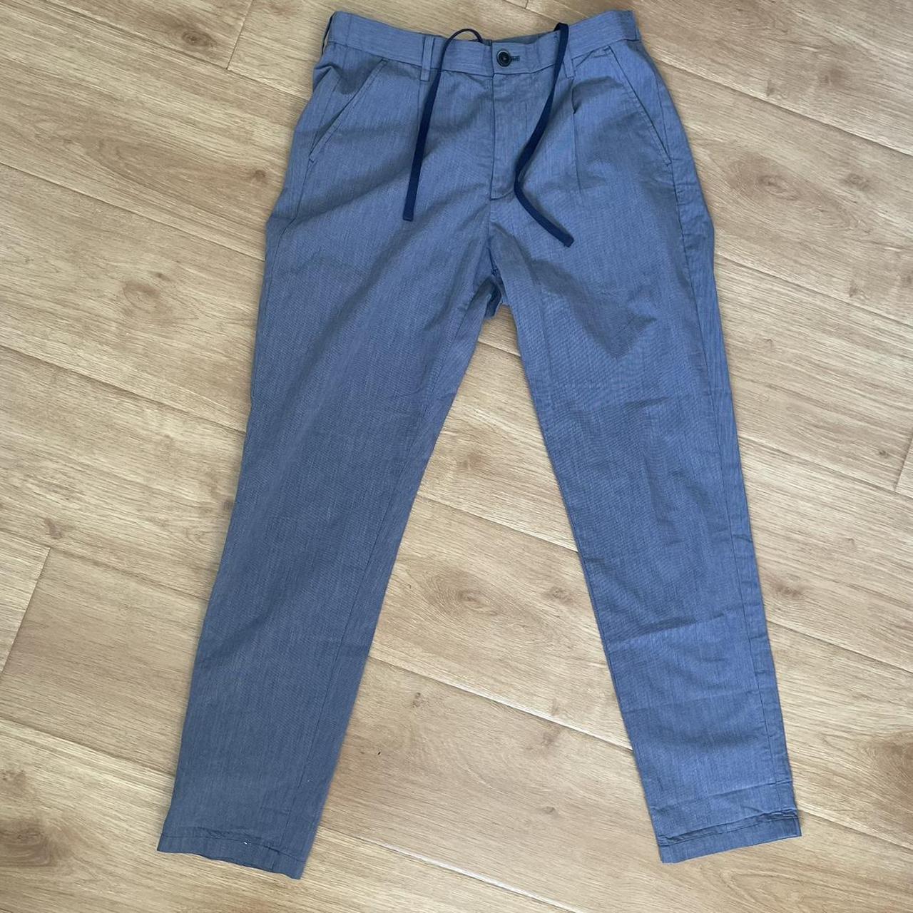 uniqlo-men-s-blue-and-navy-trousers-depop