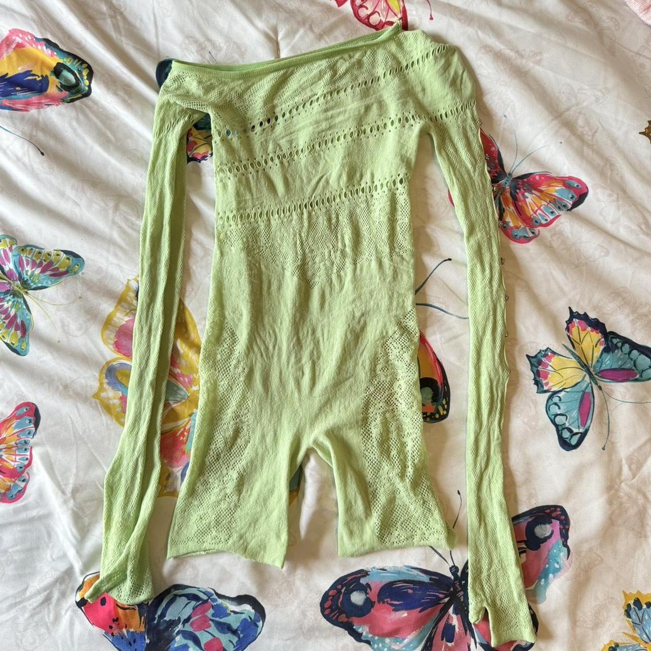 GREEN ROMPER (POSTER GIRL DUPE THATS NEVER BEEN... Depop
