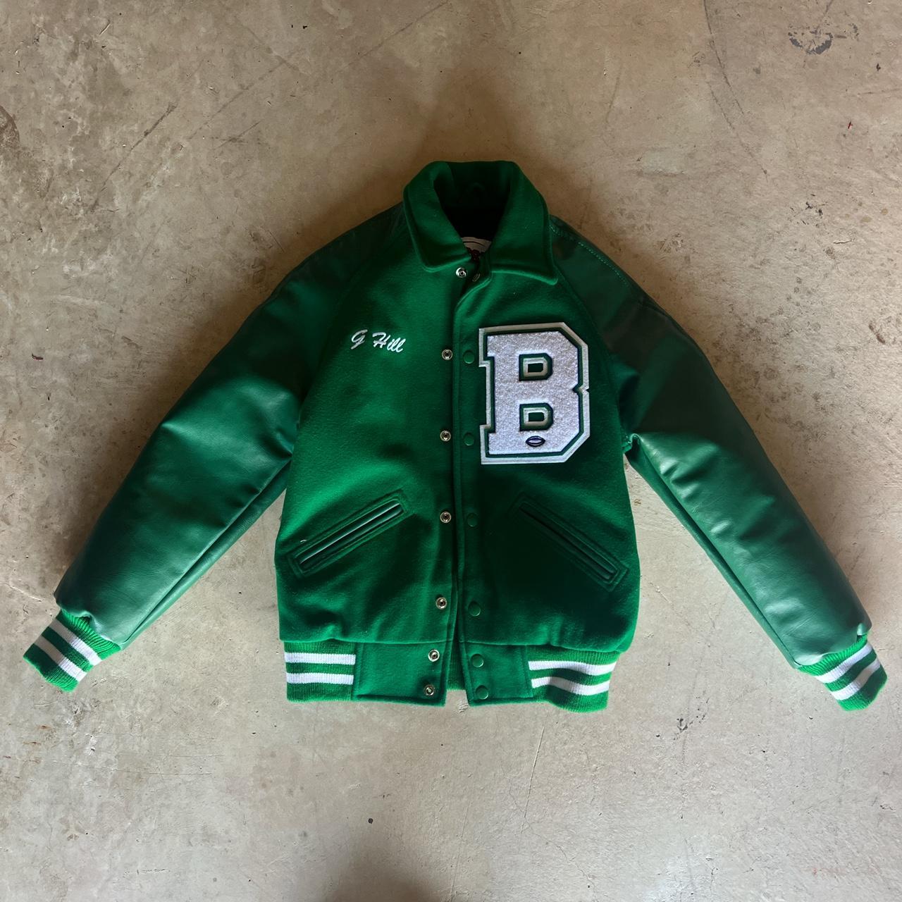 Green varsity jacket Brand: SSR Thick material No... - Depop