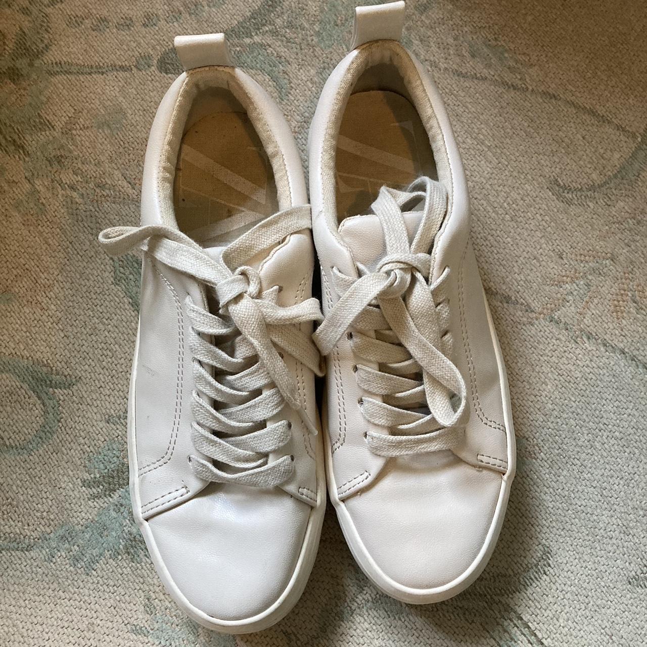 Zara platform white trainers size 2 - Depop