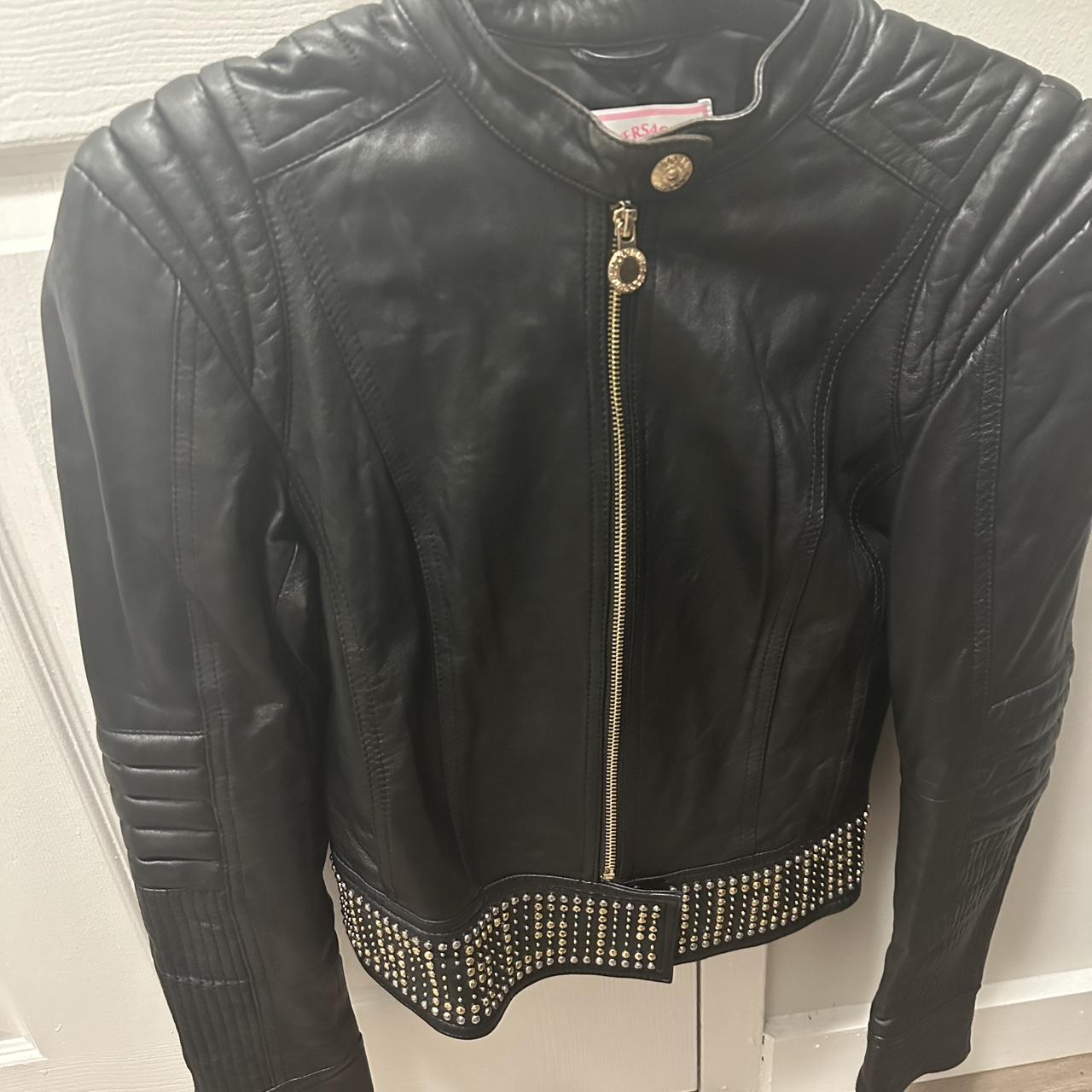 Versace h&m leather on sale jacket