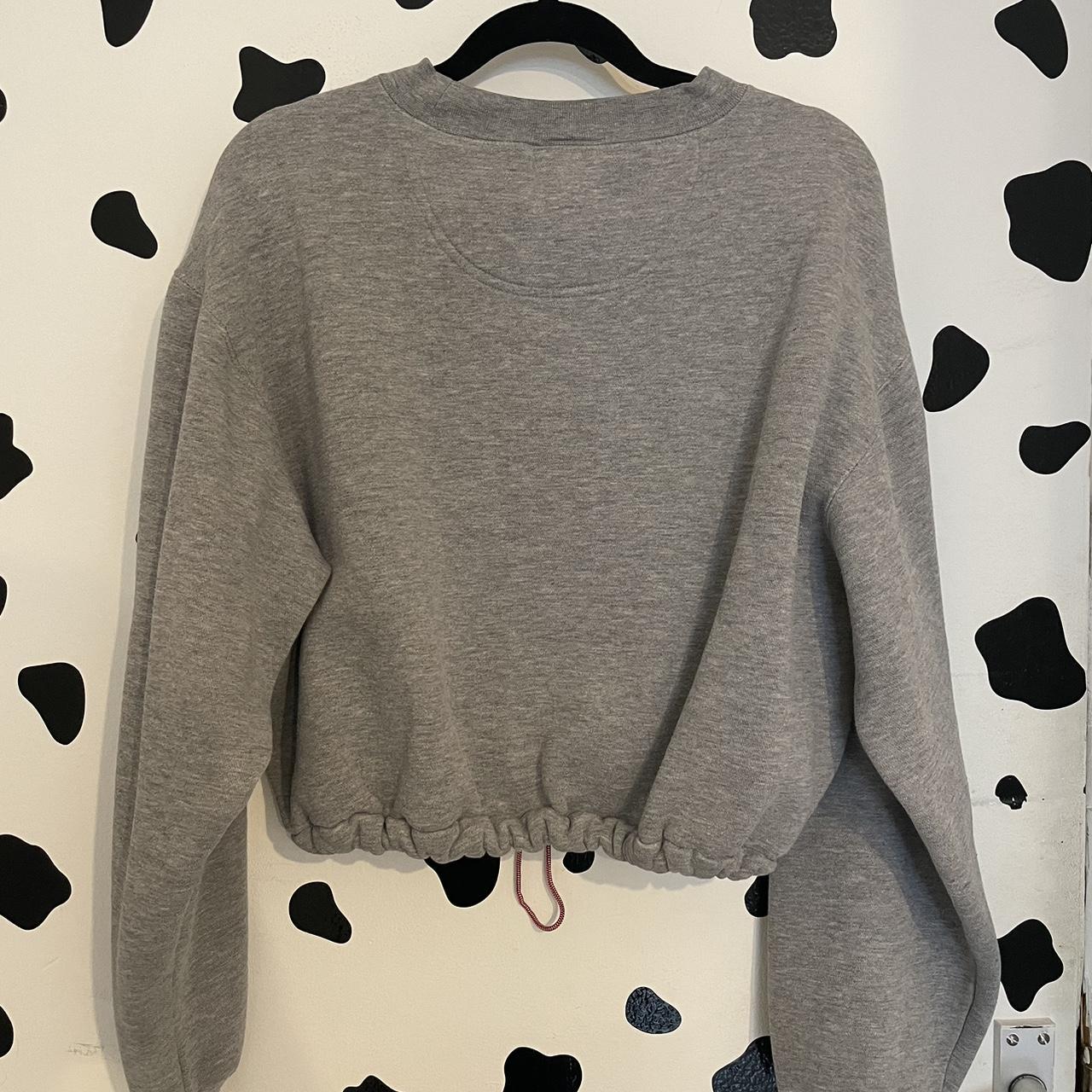 Urban outfitters cropped grey baseball jumper only... - Depop