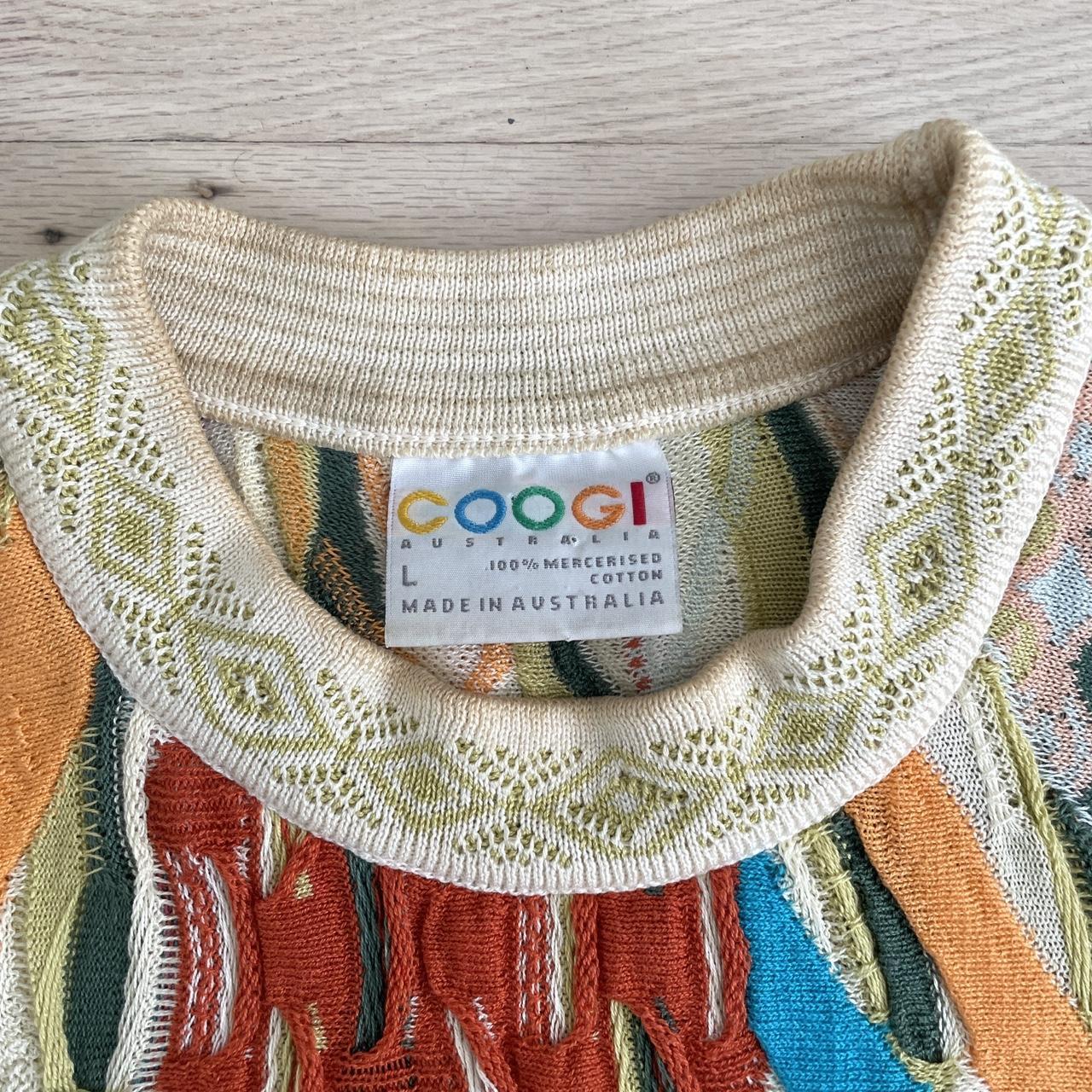 COOGI 3D KNIT SWEATER Multi colored (Yellow, | Depop