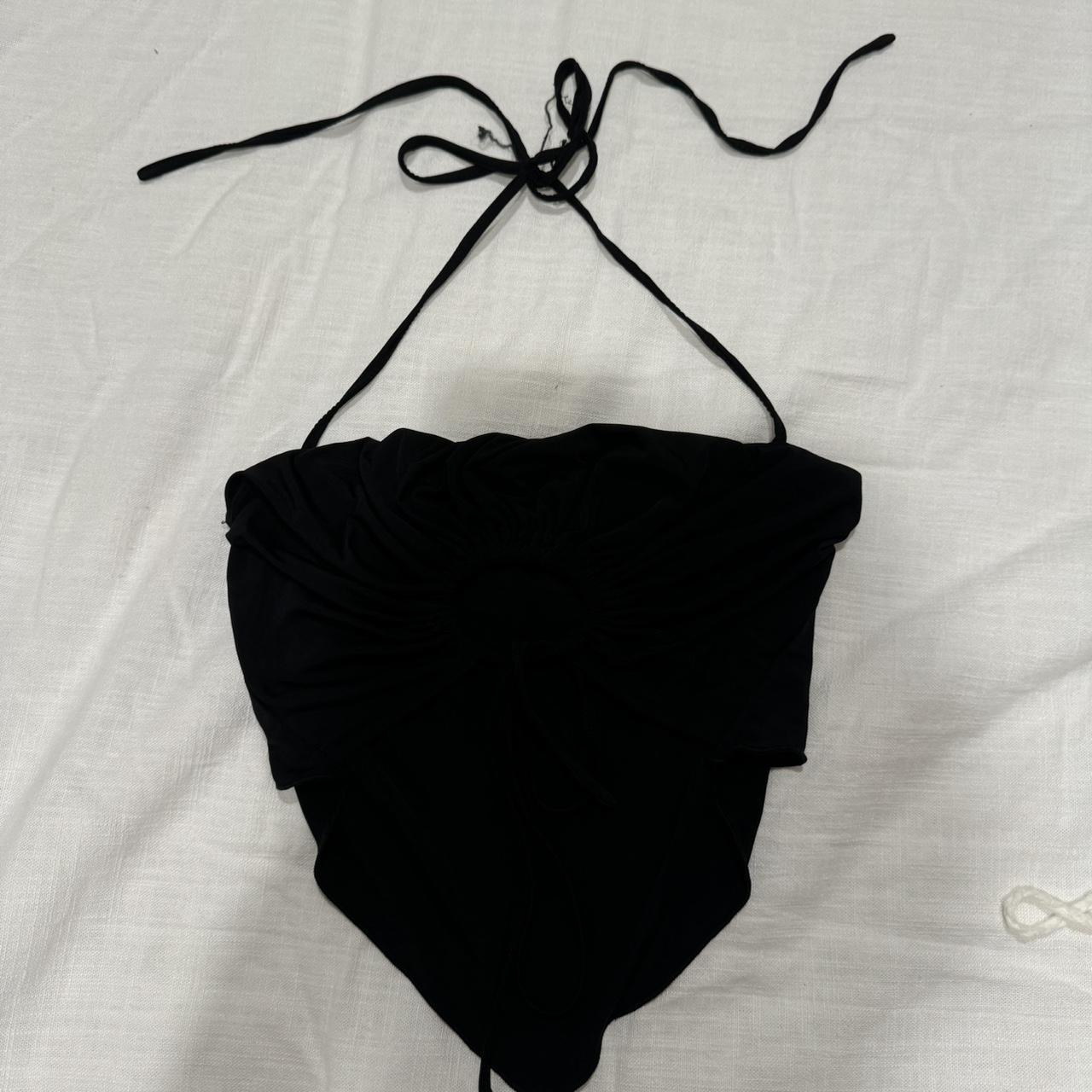 I am Gia black top with a tie on the front! Some... - Depop