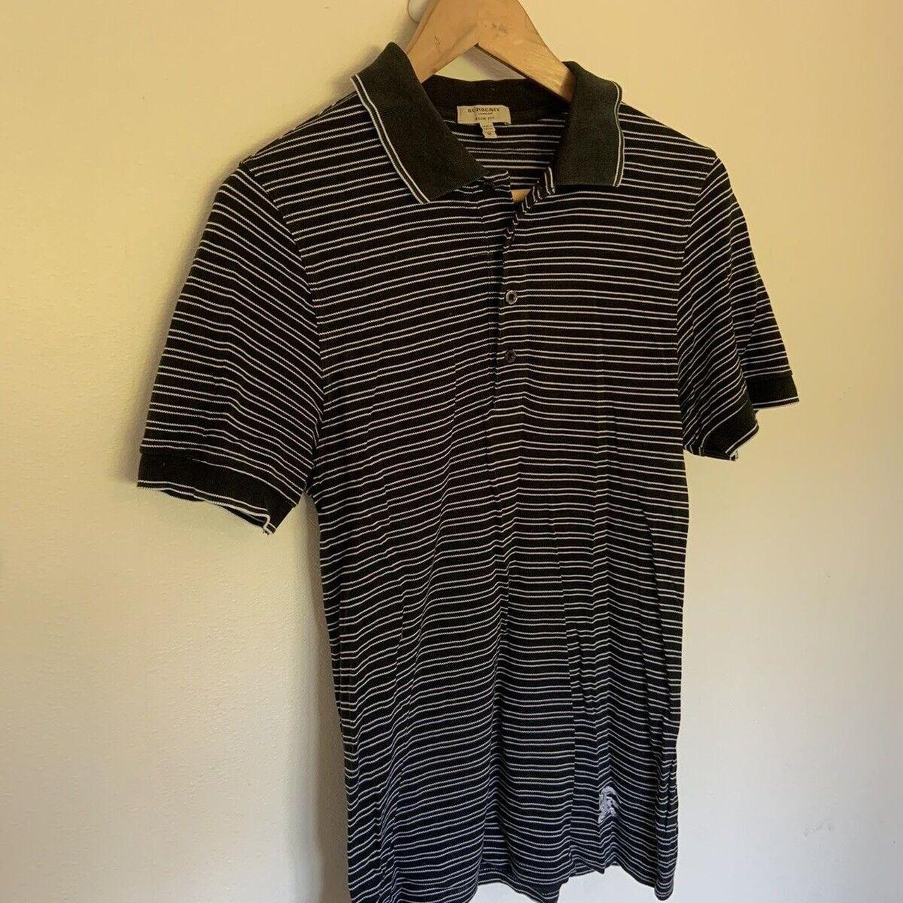 Mens black outlet burberry polo