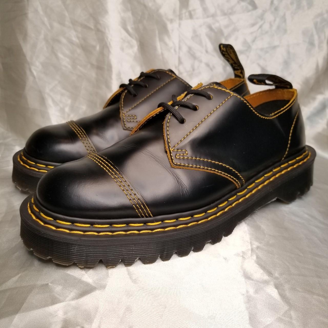 Dr. Martens 1461 Bex Contrast Double Stitch Leather... - Depop