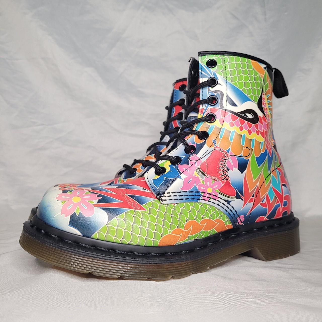 え*り様 Dr.Martens 1460 FLASH Dr Martens 1460 Flash Boots Combat Lightning Reflective