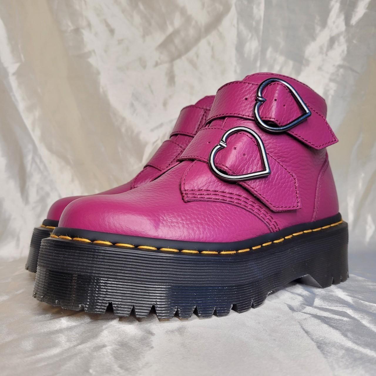 Pink doc martens with hearts deals