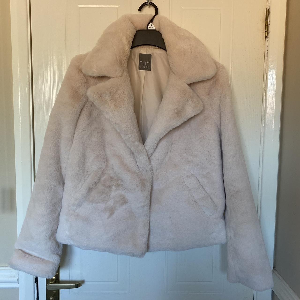 Primark light pink fur coat, Really good condition... - Depop