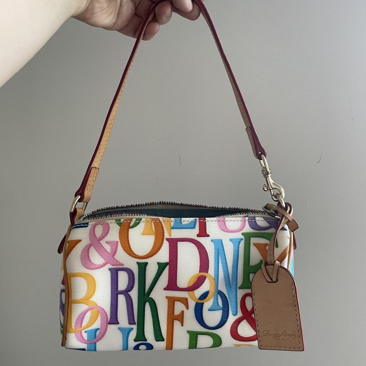 Y2k Dooney & Bourke mini shoulder bag. Retro print... - Depop