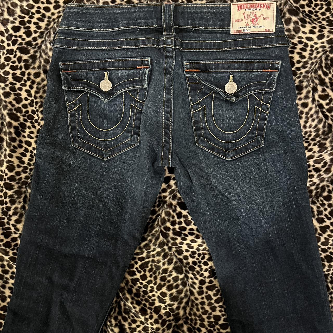 The perfect low rise flare true religion jeans!!... - Depop