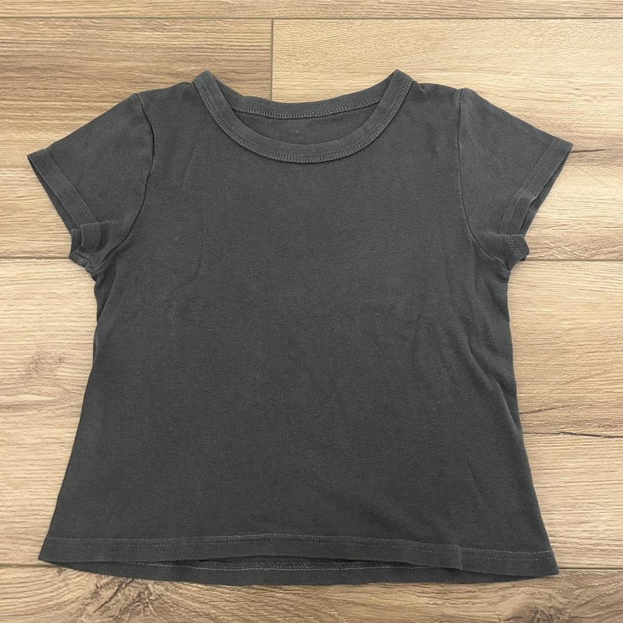 brandy melville charcoal grey baby tee one size... Depop